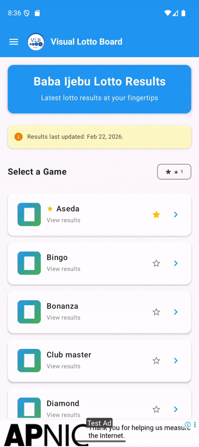 Quick access from schedule to results